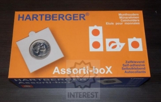 Holdery - rámečky na mince HARTBERGER - BOX 1200 ks 