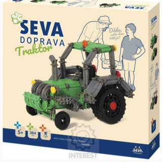 Stavebnice Seva Doprava Traktor plast 384 dílků. 