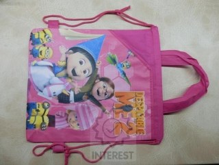 Dětská stahovací taška - batoh - Já Padouch-růžová