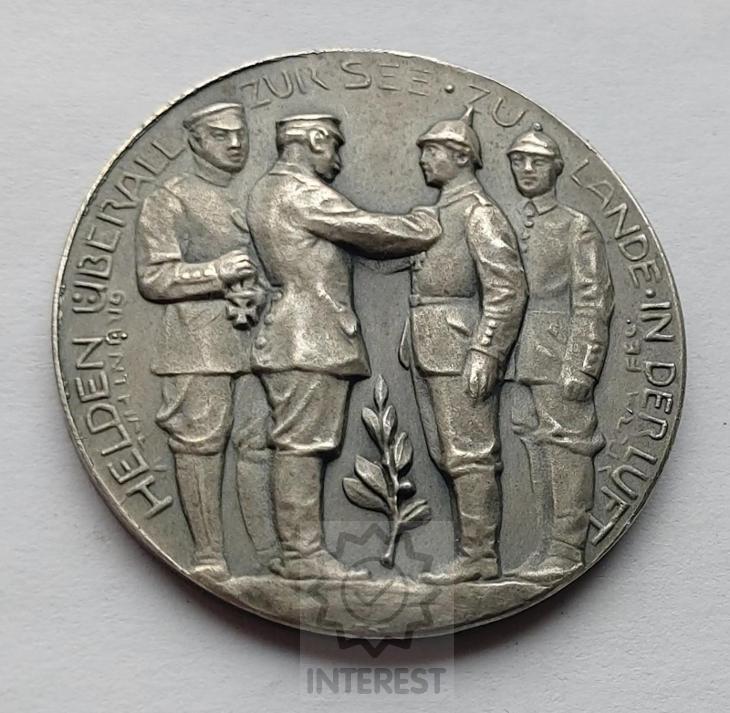 Medaile - Wilhelm II / hrdinové všude na moři na souši ve vzduchu. Ag