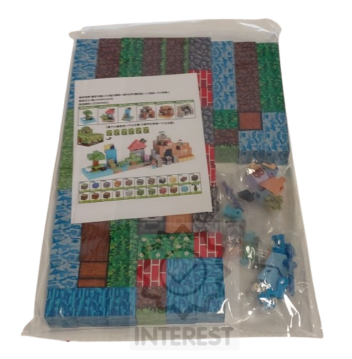 Magnetická sada kostek Minecraft 100ks + 2 figurky.