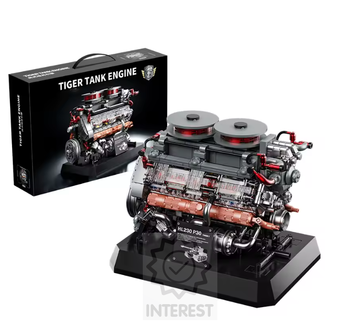 Stavebnice - Technik Tiger Tankový motor (1236 dílků).