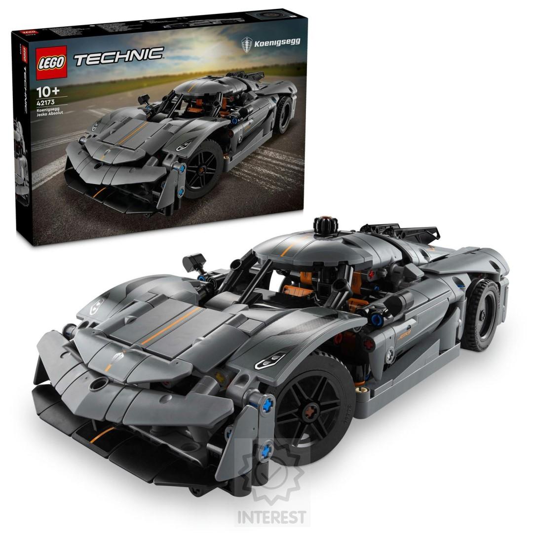 LEGO  TECHNIC 42173 Šedé hyperauto Koenigsegg Jesko Absolut.