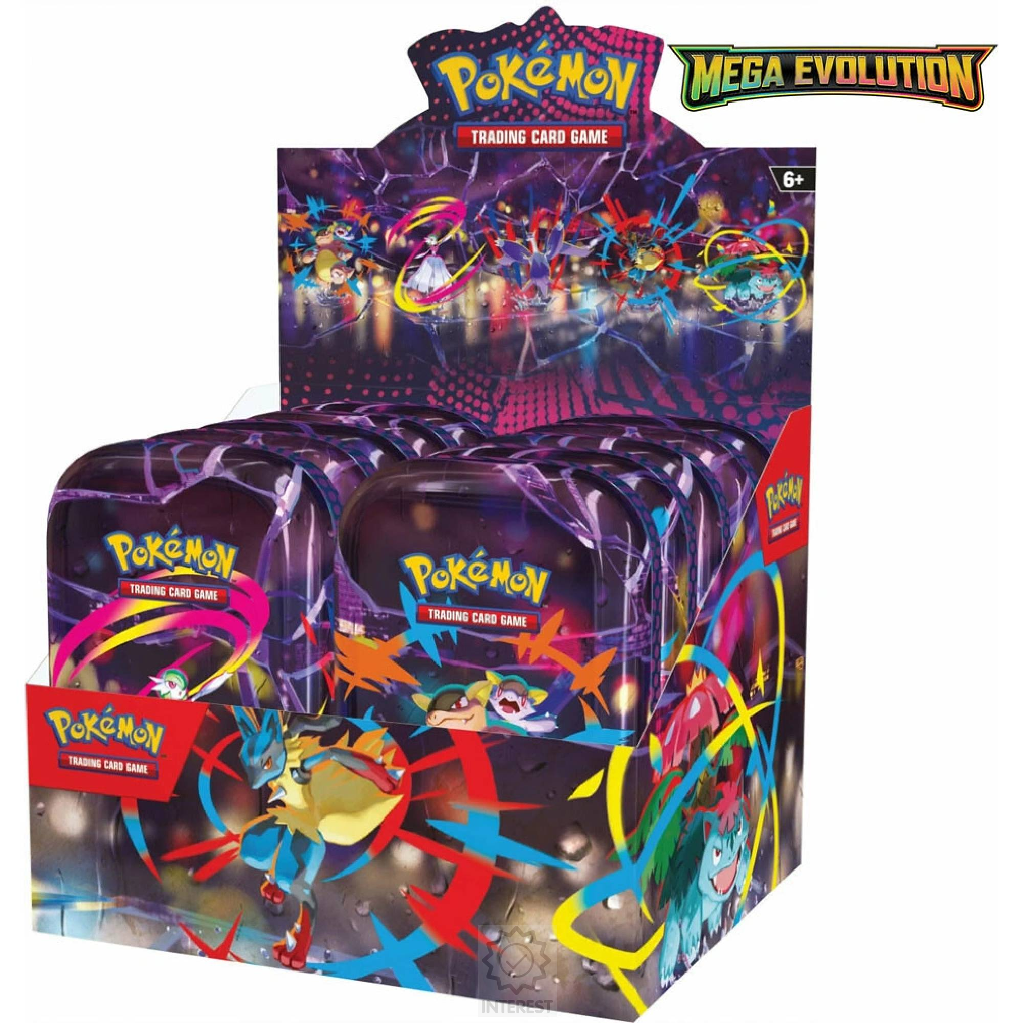 Pokémon TCG: Mega Heroes Mini Tin Display 10 ks.