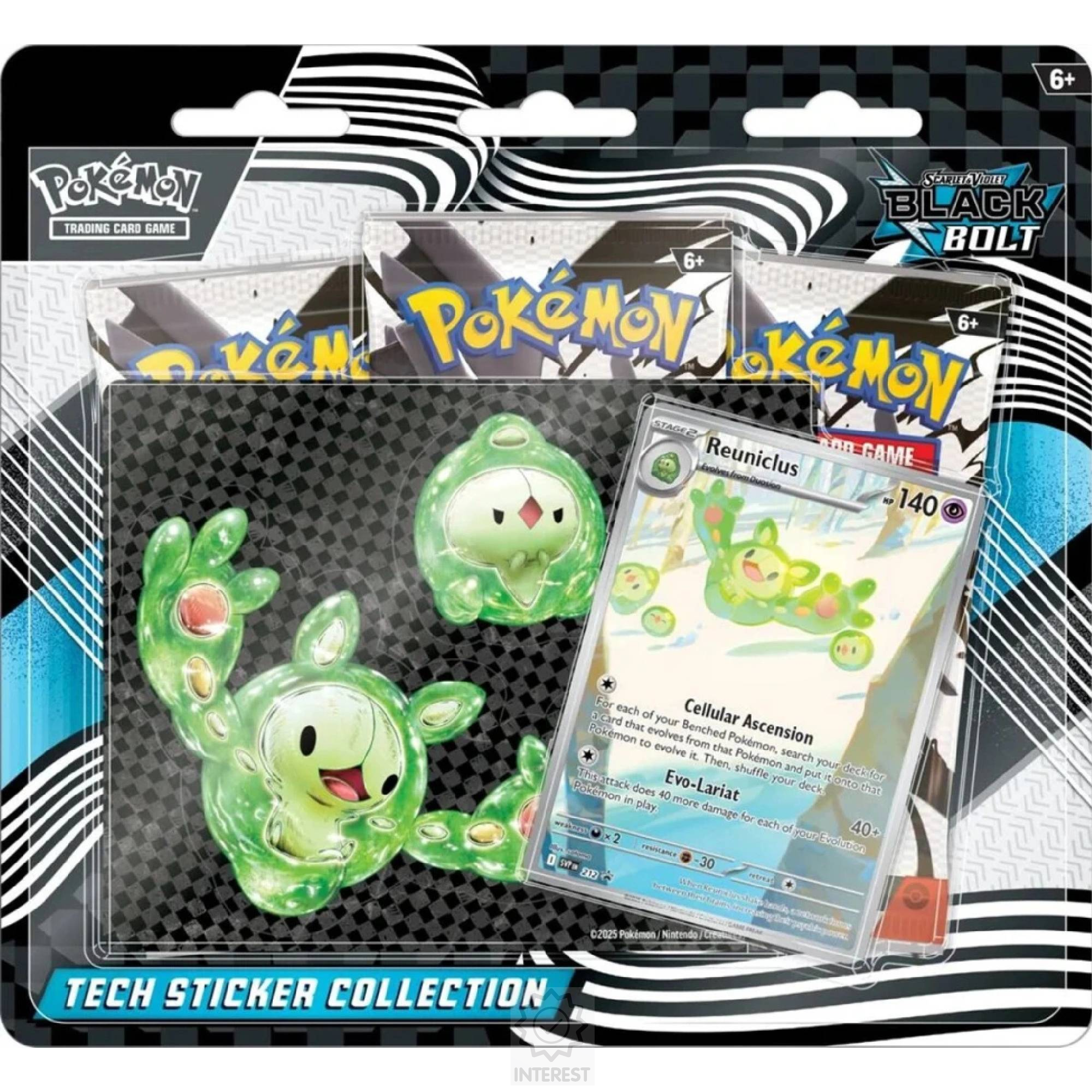 Pokémon TCG: SV10.5 Black Bolt - Tech Sticker Collection.