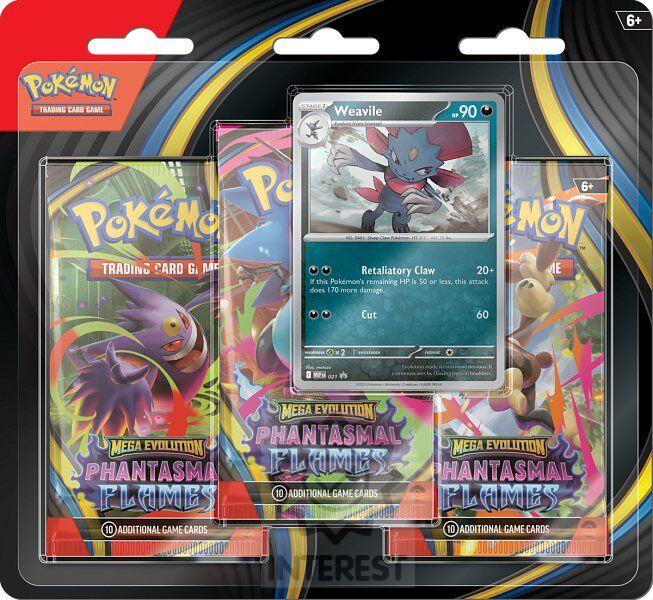 Pokémon TCG: ME02 Phantasmal Flames - 3 Blister Booster.