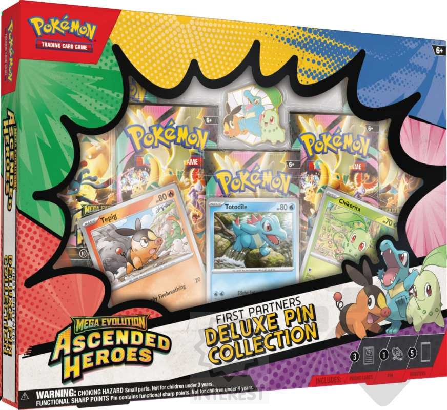 Pokémon TCG: ME02.5 Ascended Heroes First Partners Deluxe Pin.