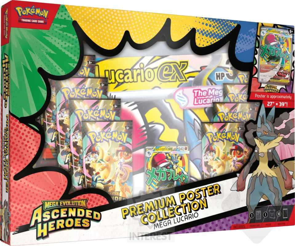 Pokémon TCG: ME02.5 Ascended Heroes Premium Poster Collection Mega Lucario ex