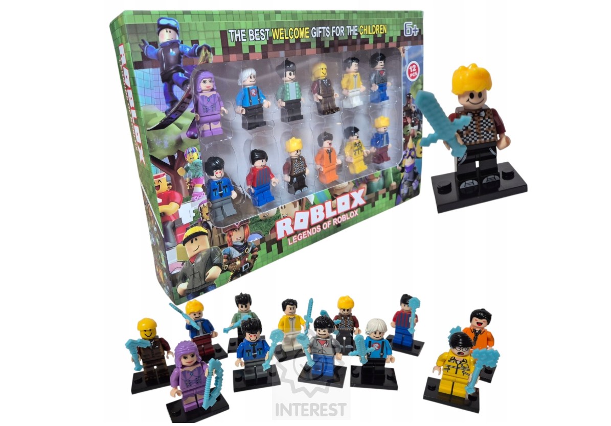 Sada 12 kusů figurek ROBLOX LEGENDS + příslušenství.