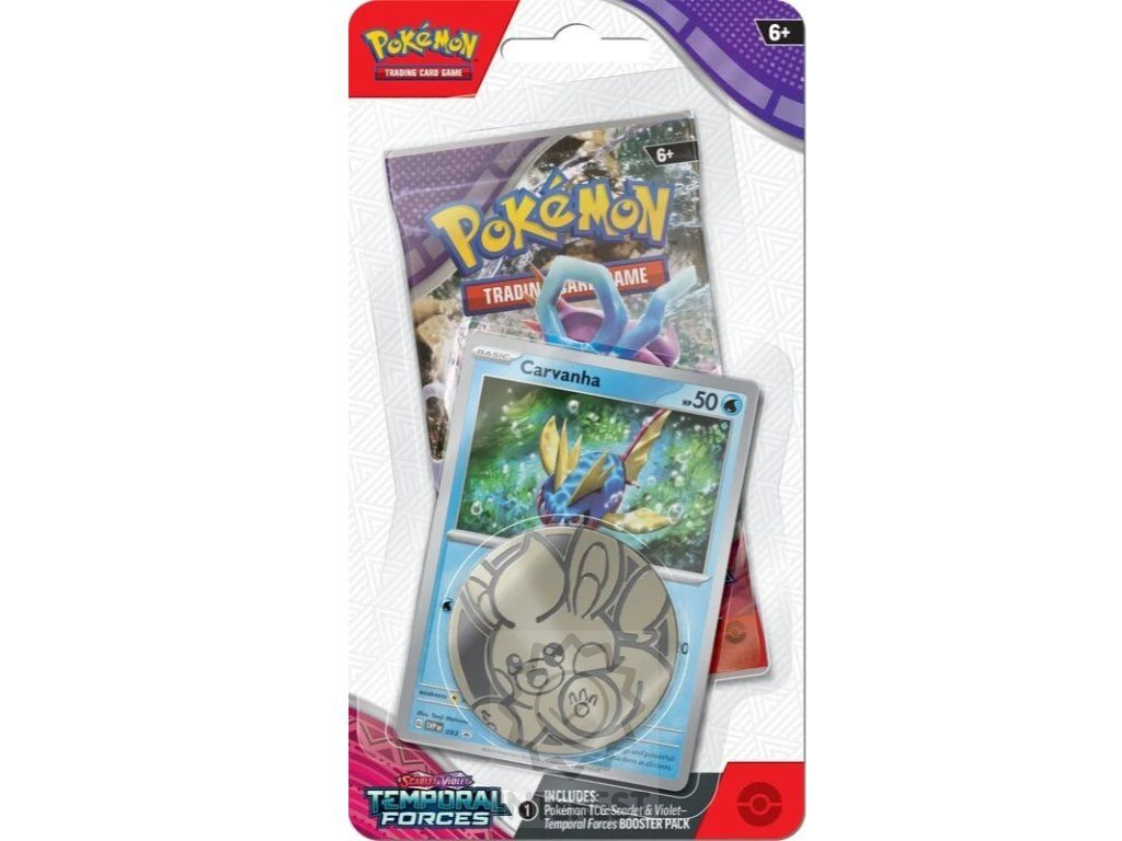 Pokémon TCG Temporal Forces Checklane Blister booster Carvanha.