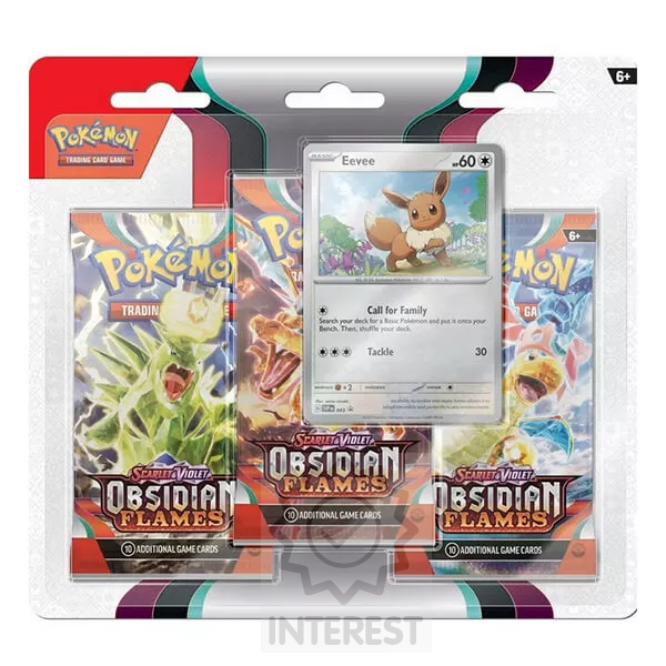 Pokémon Obsidian Flames 3 Pack Blister - Eevee.