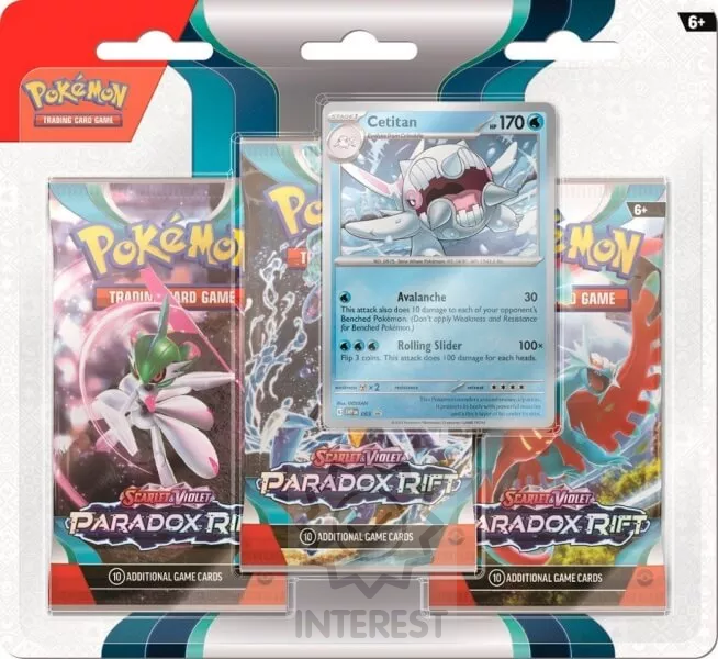 Pokémon Paradox Rift 3 Pack Blister - Cetitan.
