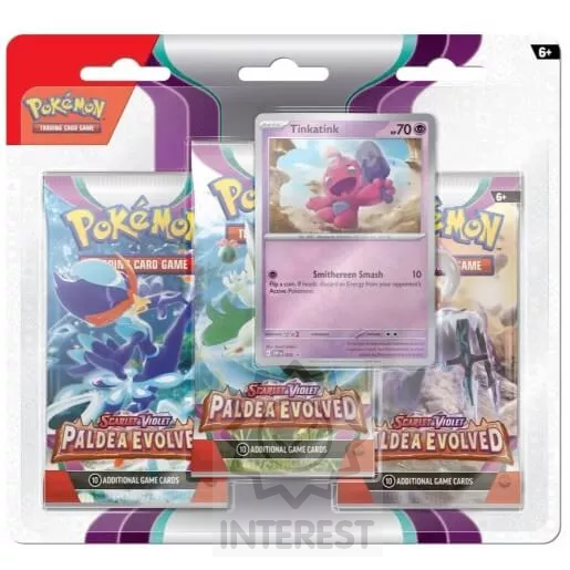 Pokémon Paldea Evolved 3 Pack Blister - Tinkatink.