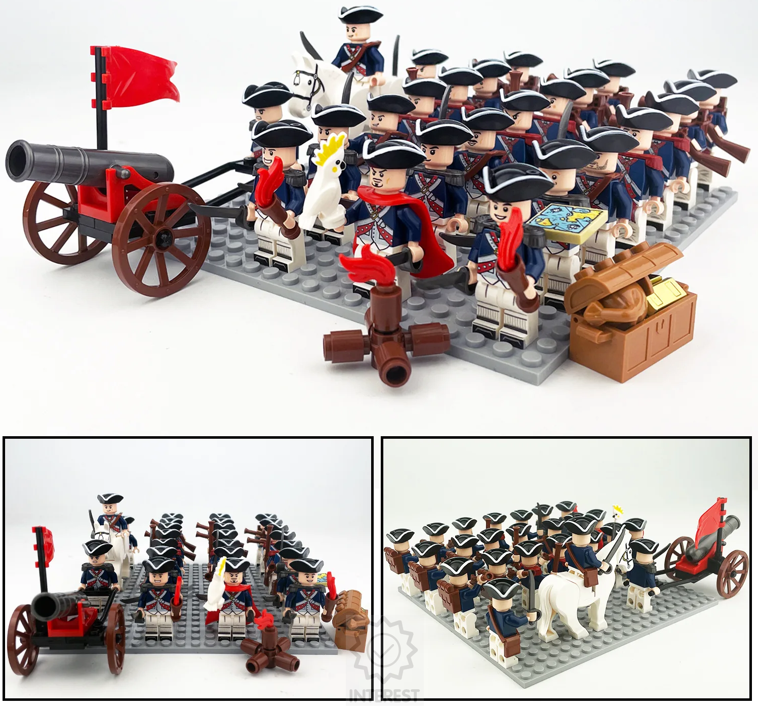 Sada 24 figurek Americká revoluční  armáda + příslušenství k legu.