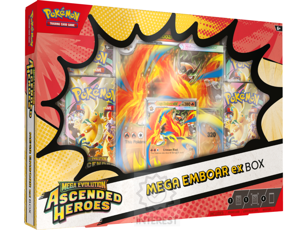 Pokémon TCG: Ascended Heroes Mega Emboar ex Box.