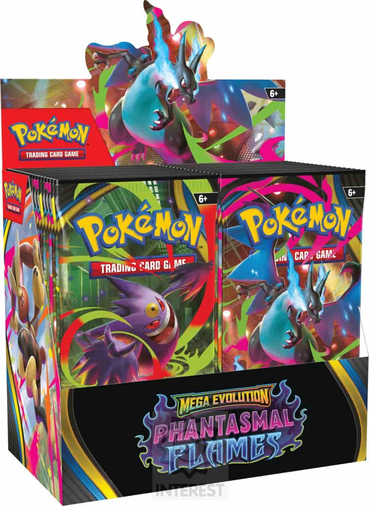 Pokémon Mega Evolution Phantasmal Flames Booster Box.