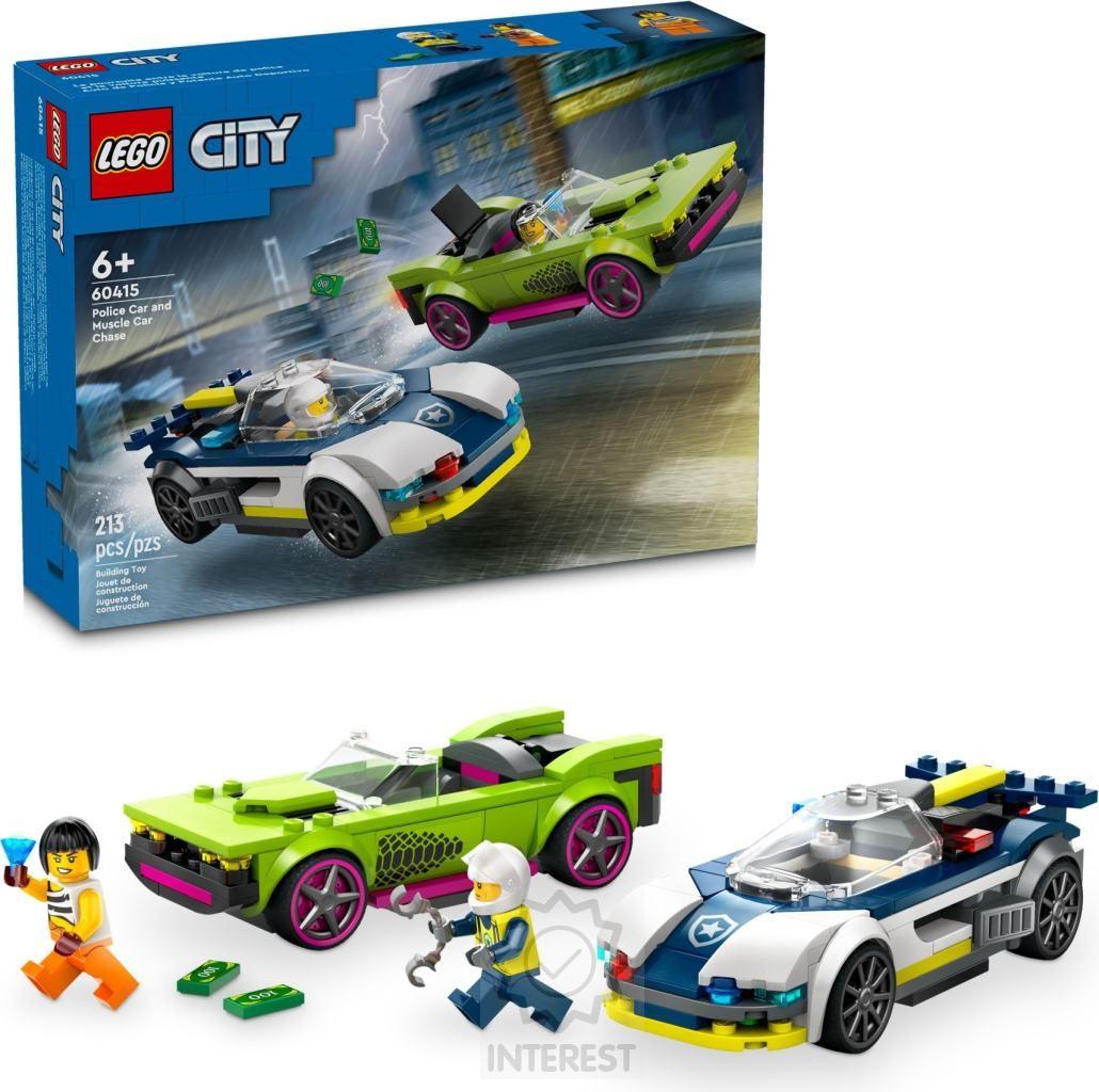 LEGO CITY 60415 Honička policejního auta a sporťáku.