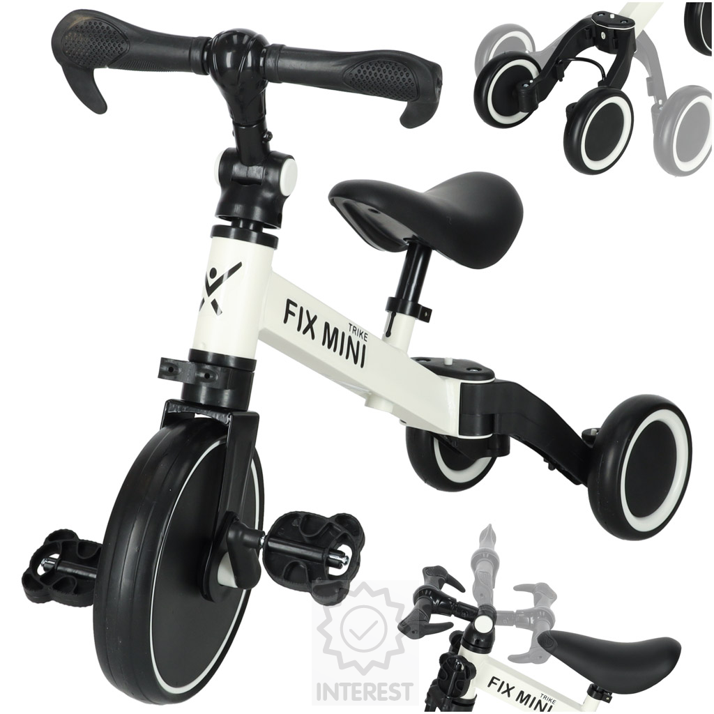 Trike Fix Mini běžecká tříkolka 3v1 s pedály bílá.
