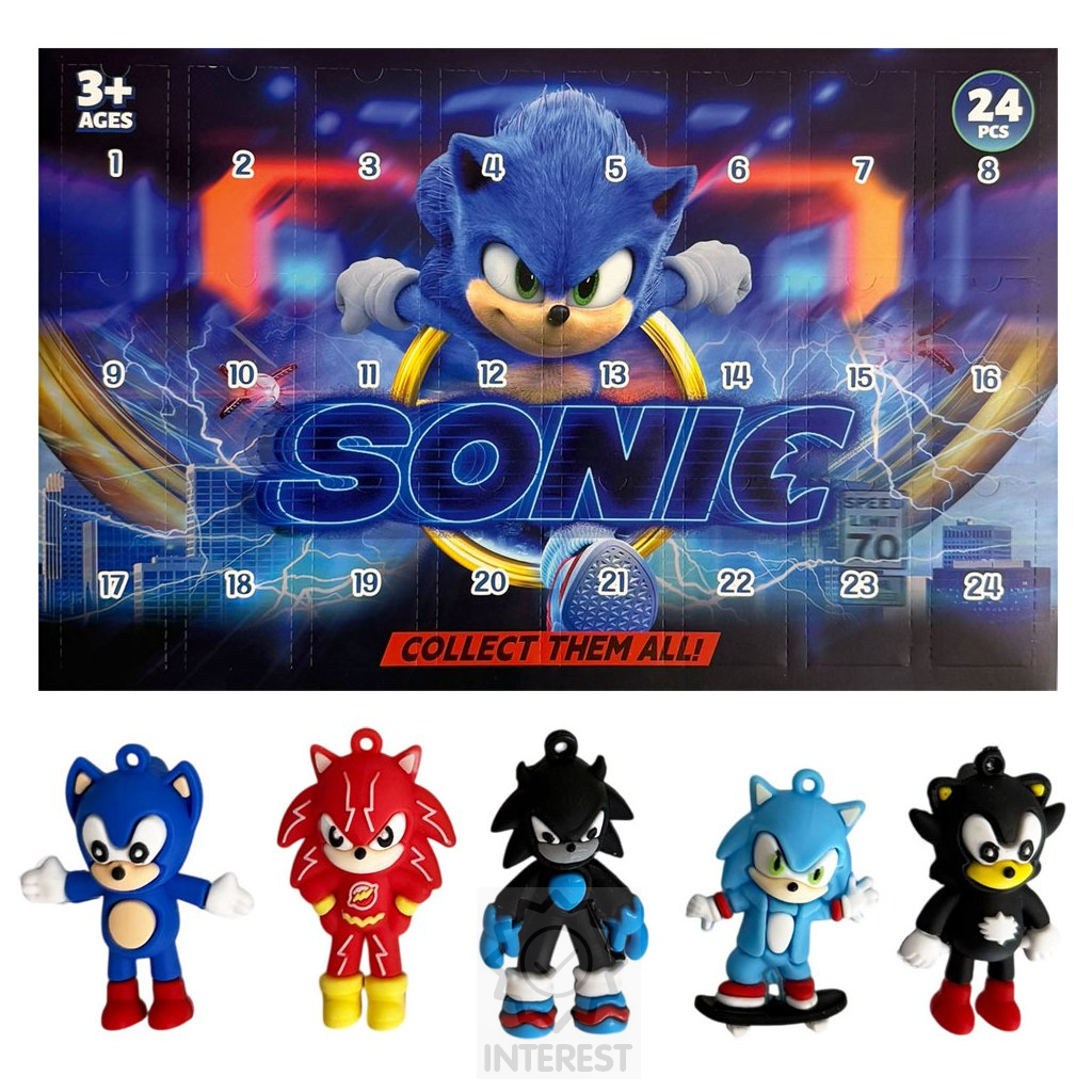 Adventní kalendář Sonic 24 okének - samé figurky.