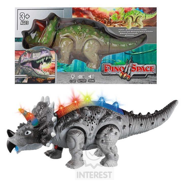 Chodící Dinosaurus - Triceratops - CHODÍ, SVÍTÍ A ŘVE.