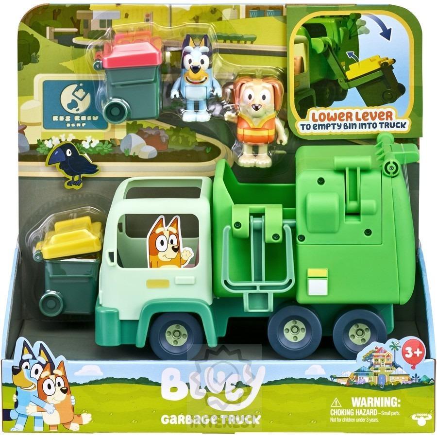 FIGURKY BLUEY + POPELÁŘSKÉ AUTO A PŘÍSLUŠENSTVÍ.