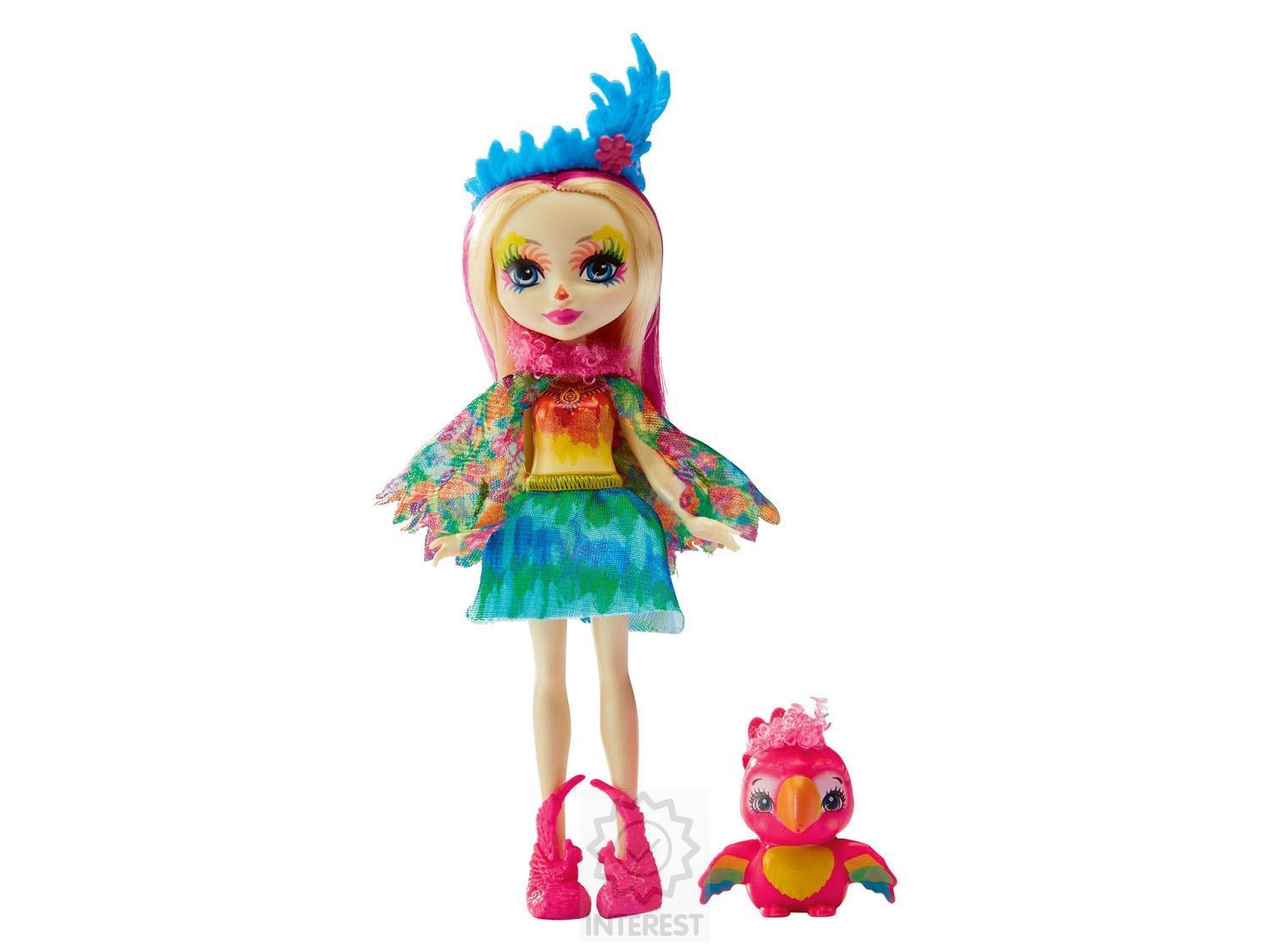 Mattel Enchantimals Panenka Hixby a papoušek Sheeny - (K72003)