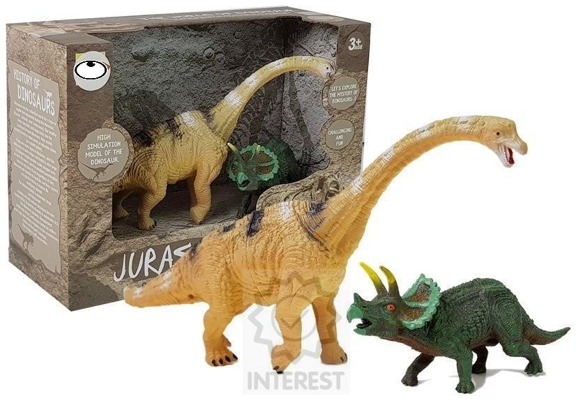 Sada figurek dinosaurů - Brachiosaurus, Triceratops - (K72145).
