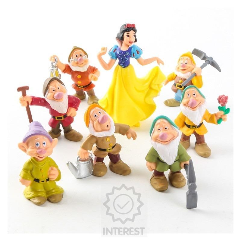 Figurky Sněhurka a sedm trpaslíků set 8ks figurek - (K72013)