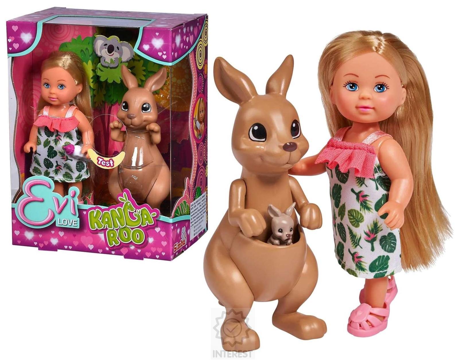 Simba - Evi Love se dvěma figurkami klokanů - (72093)