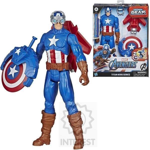 Kapitán Amerika 30 cm Figurka s přislušenstvím Blast Gear - (K134187)