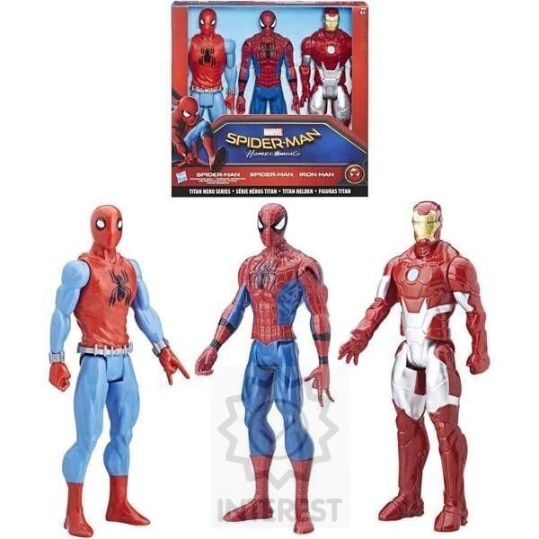 Sada 3 Figurek 30 cm Spiderman Homecoming a Iron Man Marvel - (134354)