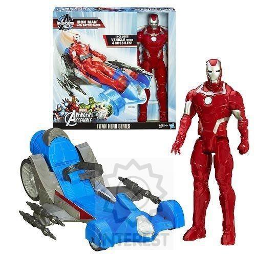 Iron Man Figurka 30 cm + vozidlo Battle Racer Hasbro - (134353)