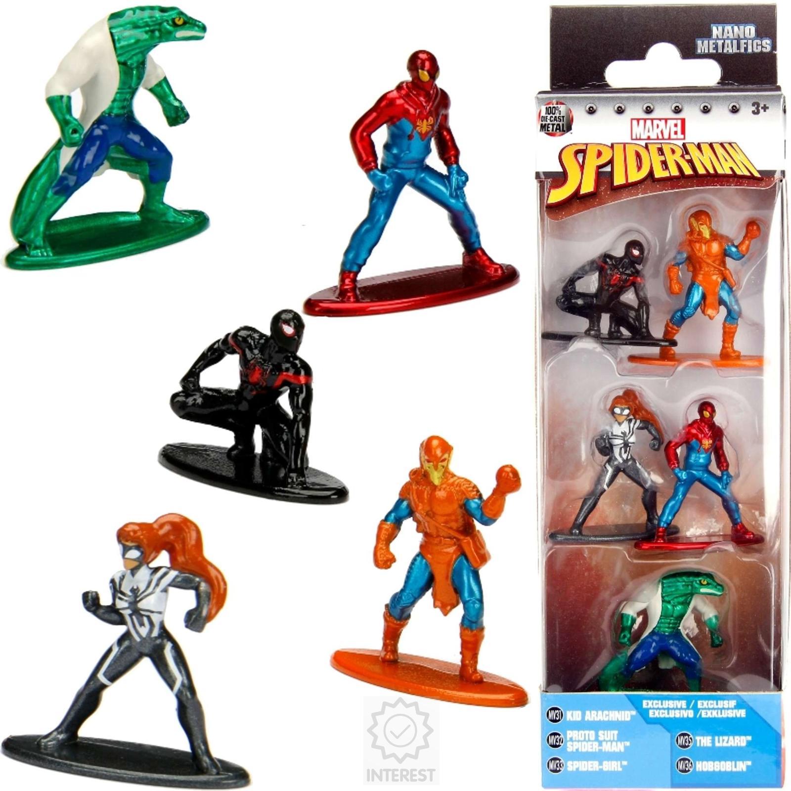 Marvel Spiderman nano kovové figurky 5 kusů.
