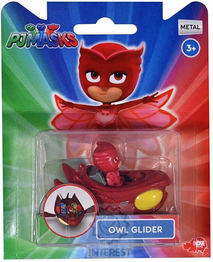 PJ Masks - Owl Glider - Sova figurka s vozidlem.