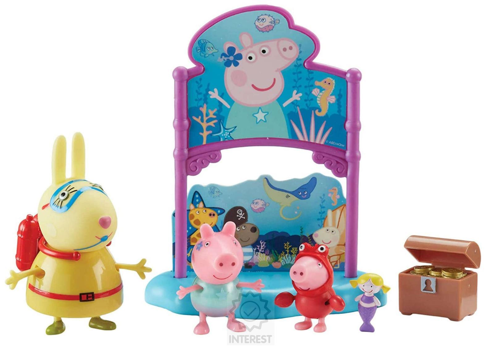 Prasátko Peppa sada Svět pod vodou - 3 figurky a doplňky.