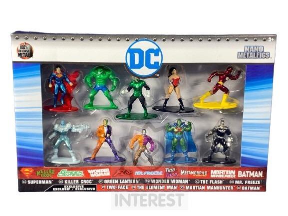 NANO DC Metalfigs – Superhrdinové 10 ks figurek. Jada Toys.