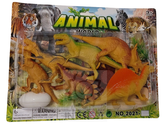 Set plastových figurek dinosaurů + doplňky.