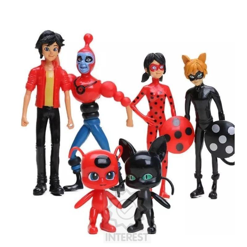 FIGURKY MIRACULOUS KOUZELNÁ BERUŠKA A ČERNÝ KOCOUR 6 KS.