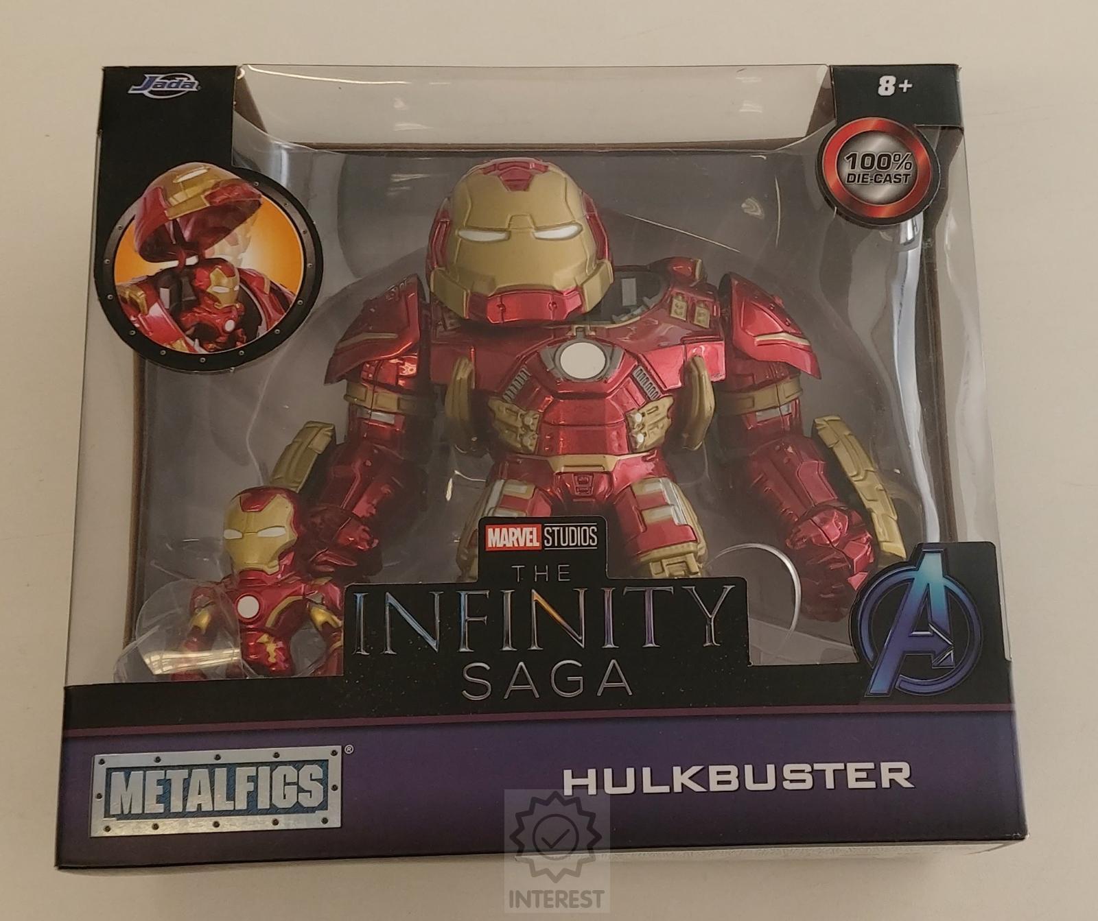 Kovový Iron Man - Hulkbuster - Figurka 25 a 5 cm 2v1 - Poškozený.