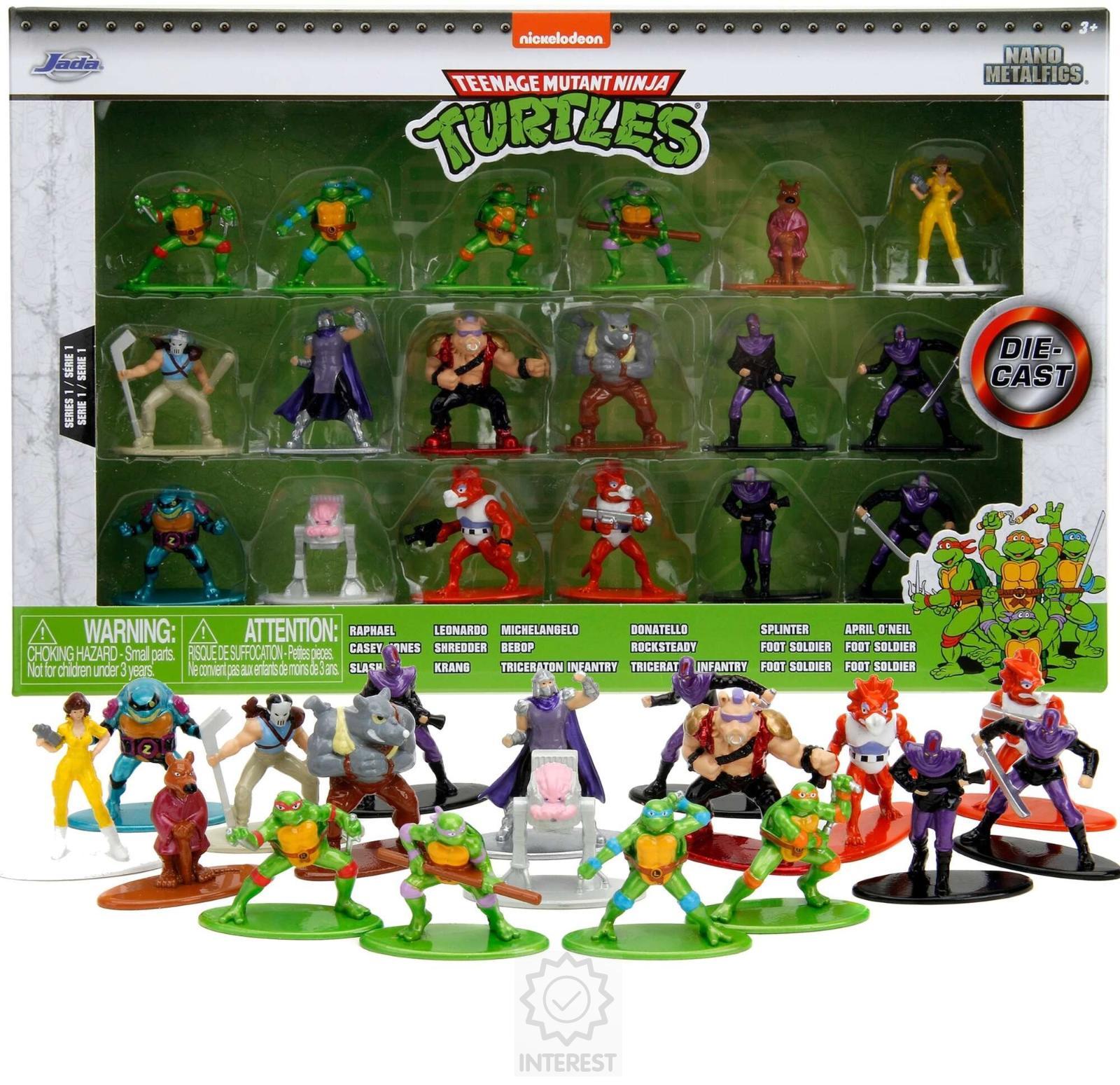 Ninja Turtles sada kovových figurek 18 kusů. Jada Toys.