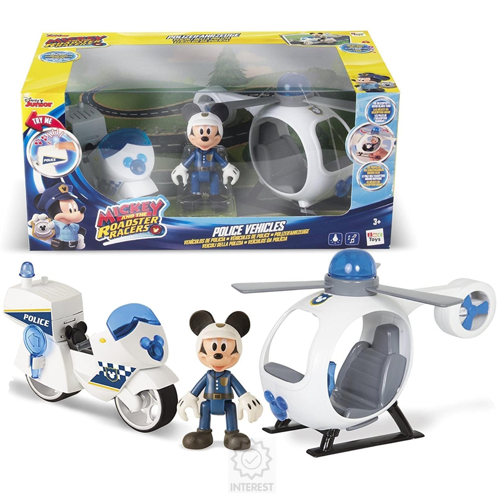 IMC Toys Mickey Mouse policejní motorka + vrtulník - (K134463)
