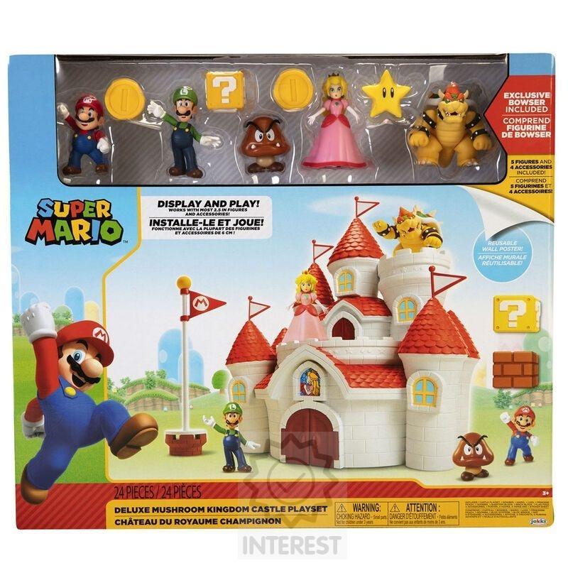 SUPER MARIO BROS - ZÁMECKÁ HRACÍ SADA + FIGURKY.