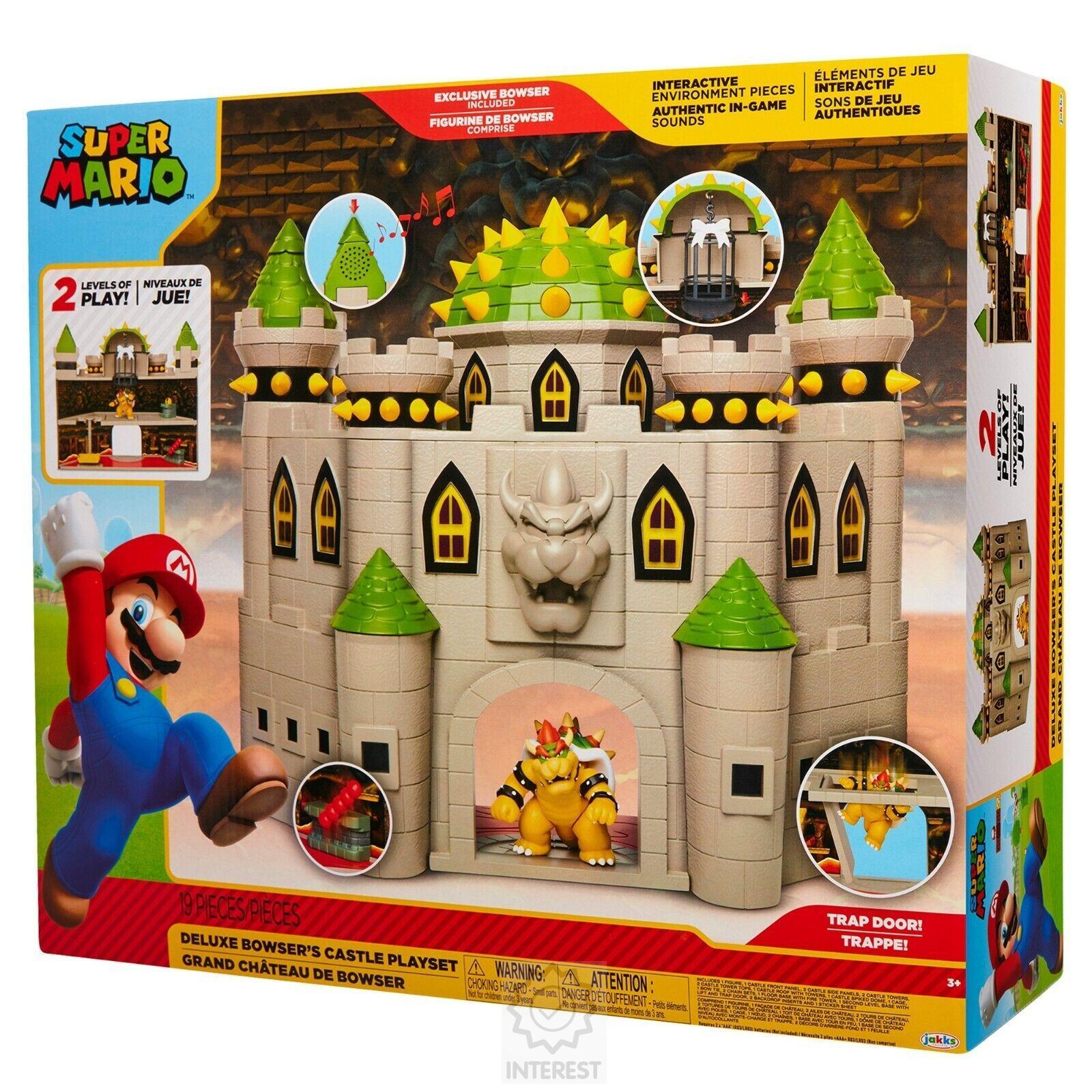 SUPER MARIO BROS - Bowserův Hrad se zvukem a figurkou.