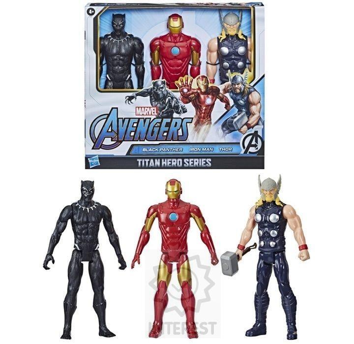 Avengers Sada 3 Figurek 30 cm Černý Panter Iron Man Thor od - K72225