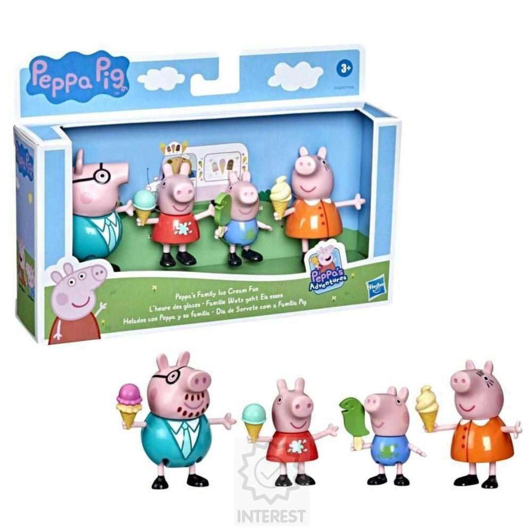 Prasátko Peppa Peppina rodinka sada 4 figurek Zmrzlina.