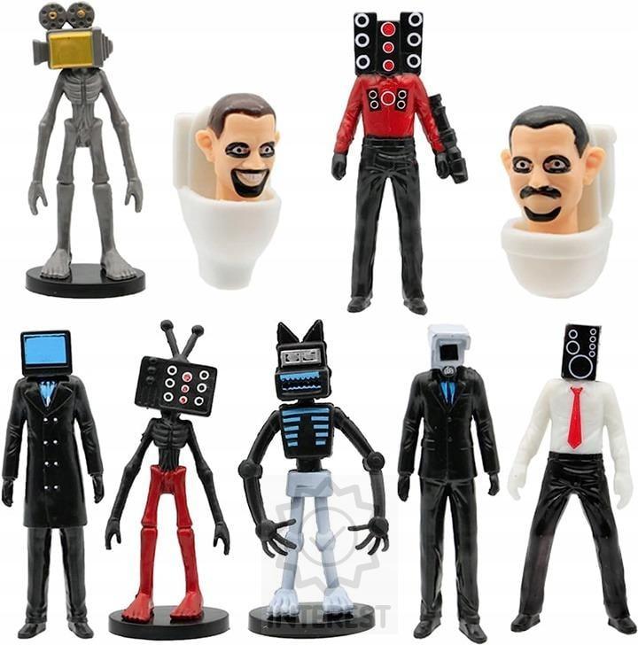 Skibidi Toilet Figurky - Super Sada 9 ks Figurek