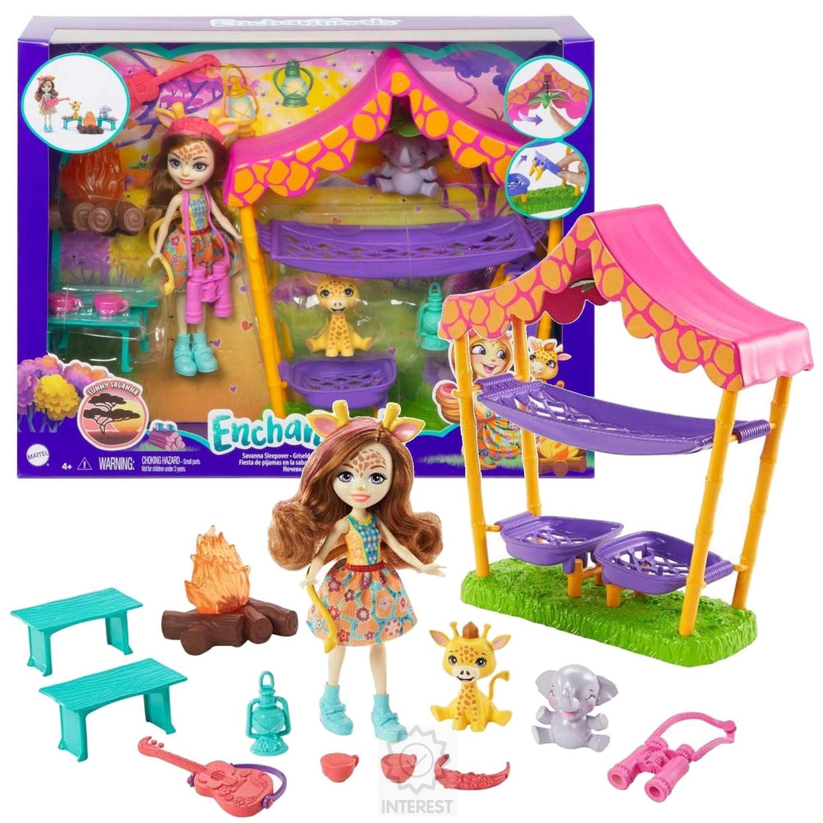 Enchantimals set - Kempování v savaně + příslušenství - (K134497)