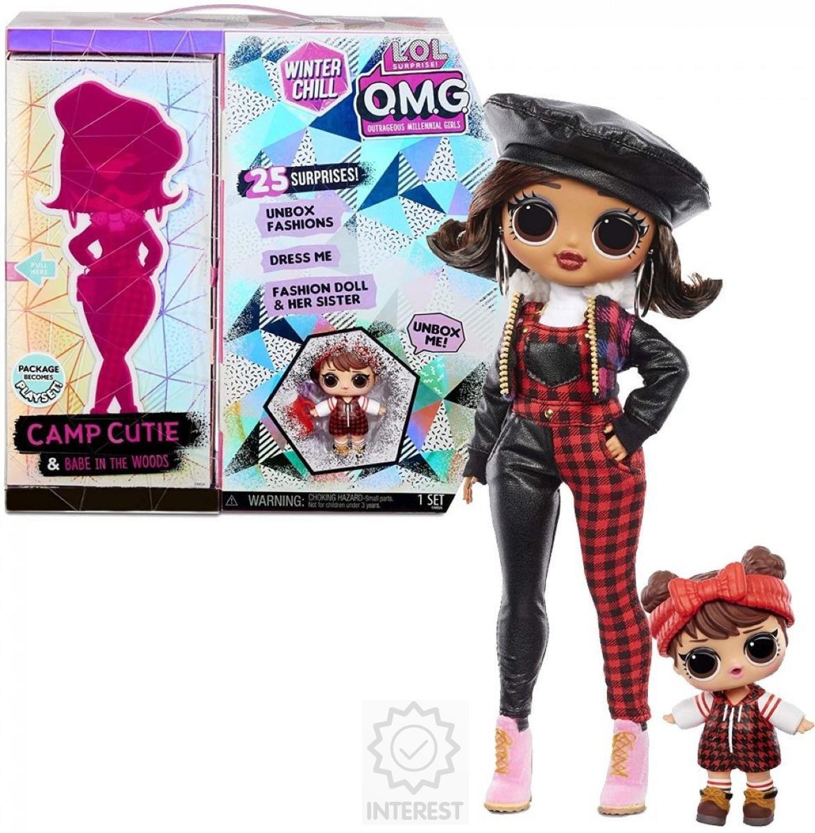 L.O.L. SURPRISE OMG ZIMNÍ SÉGRA Chill CAMP CUTIE DOLL.