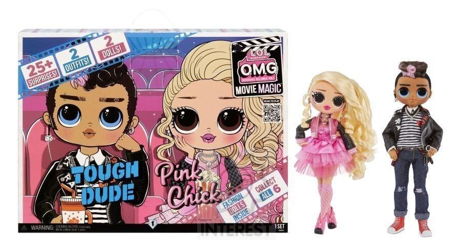 MGA L.O.L. Surprise OMG Movie Magic 2 panenky - Pink Chick a Tough Dud