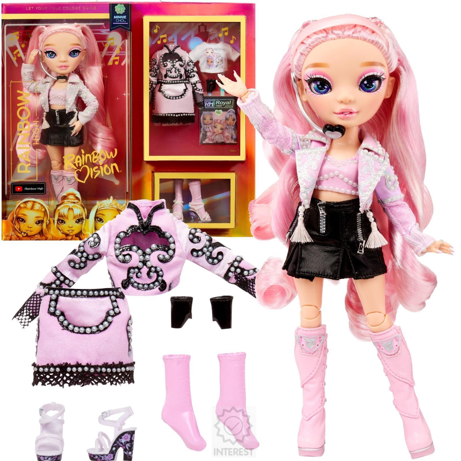 Rainbow High Minnie Choi 28 cm panenka Rainbow Vision + příslušenství.